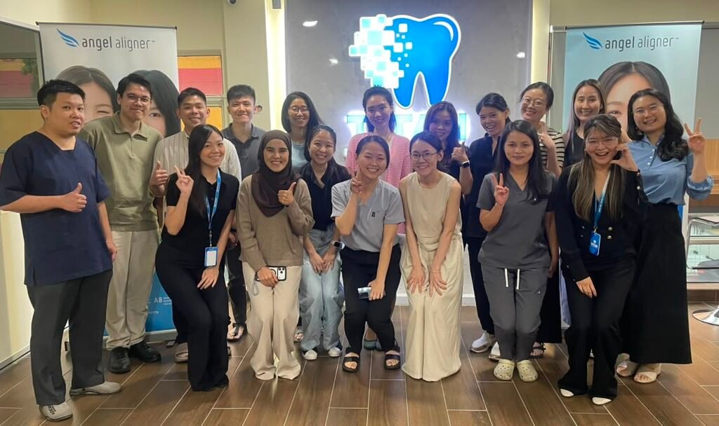 Qualiteeth dentists attending a clear aligner (Angel Aligner) training course