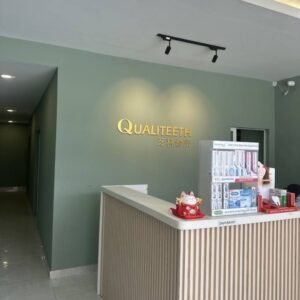 Reception area at Qualiteeth Dental Clinic Anggun City, Rawang